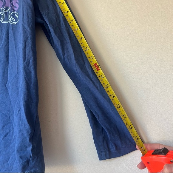 🌼 5/$25 Joe Fresh Kids XL 14 Long Sleeve Tee Best Sis Graphic Shirt Navy Blue - Picture 7 of 8